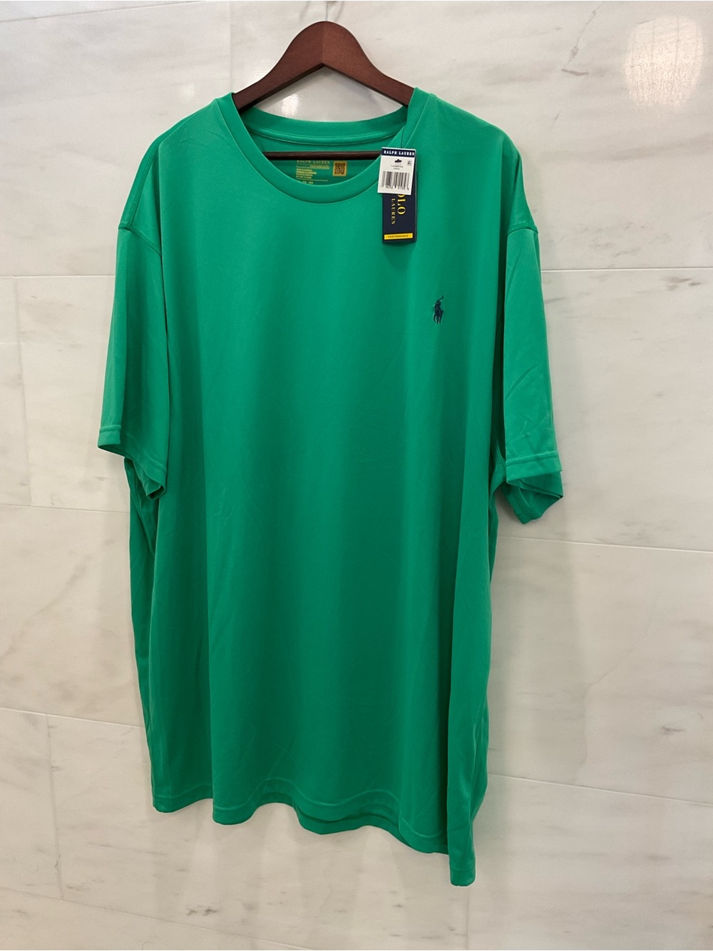 NWT POLO Ralph Lauren Big & Tall GREEN Performance Short Sleeve T Shirt 3XB S20